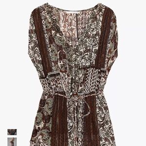 Zara Multicolor Paisley Print Dress